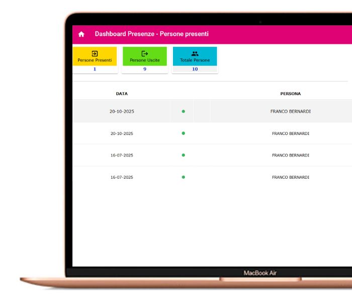 Revover Gestione presenze